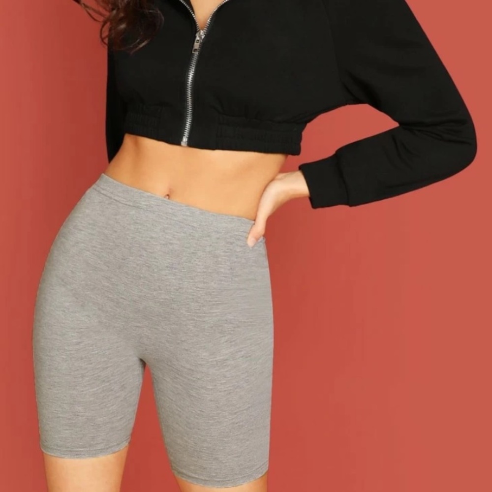 Grey biker shorts